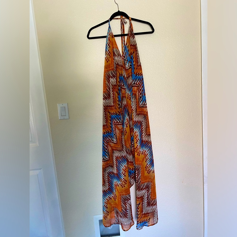 Agave Salt Handkerchief Halter Dress